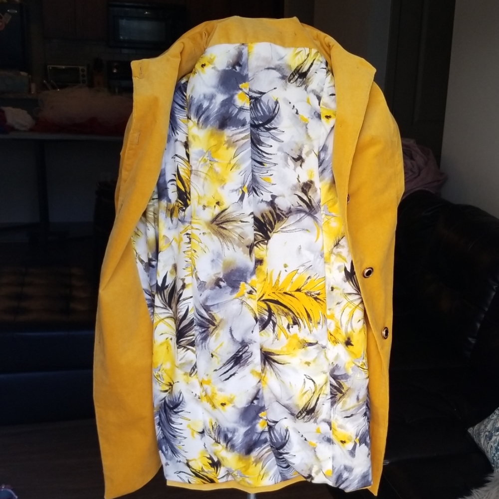 Custom handmade corduroy coat jacket M